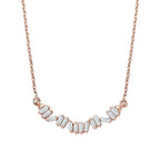 0.21 ct. Diamant Baguette Halskette