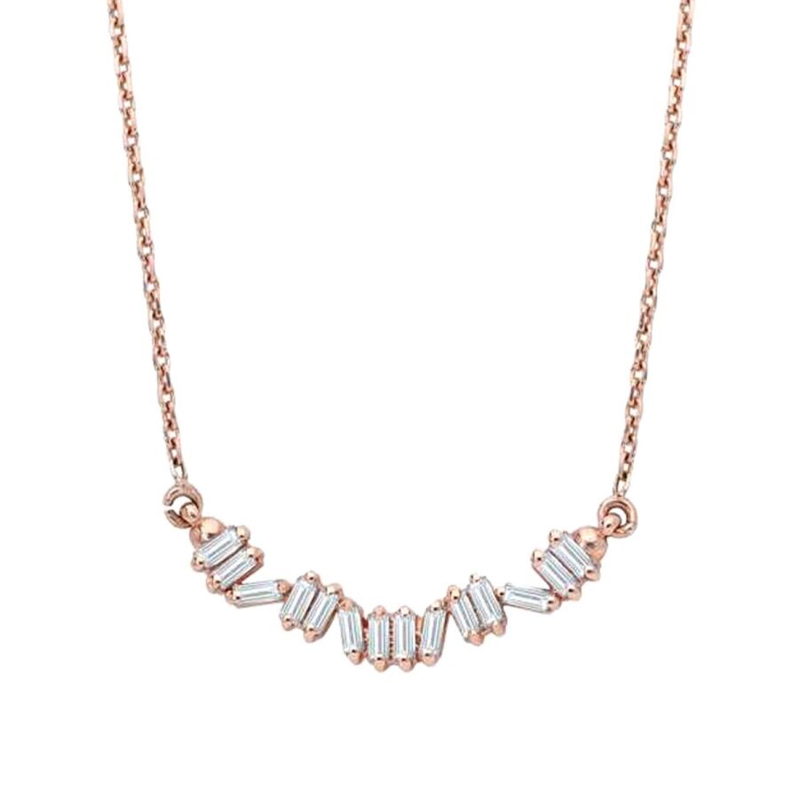 0.21 ct. Diamant Baguette Halskette