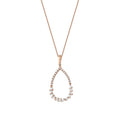 0,23 ct. Diamant Tropfen Baguette Halskette