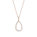 0.23 ct. Diamant Tropfen Baguette Halskette