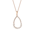 0,23 ct. Diamant Tropfen Baguette Halskette