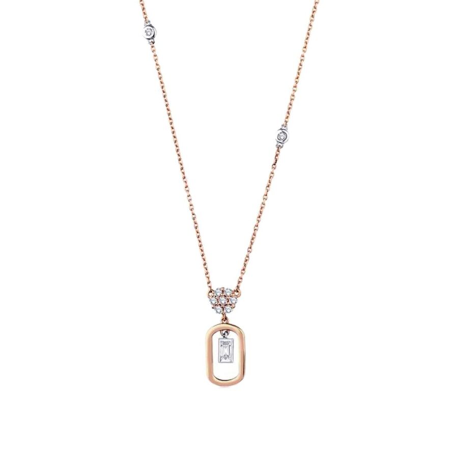 0.27 ct. Diamant Baguette Trend Halskette