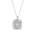 0,34 ct. Diamant Baguette Halskette