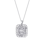0,34 ct. Diamant Baguette Halskette
