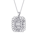 0,34 ct. Diamant Baguette Halskette
