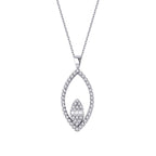 0.27 ct. Diamant Baguette Halskette