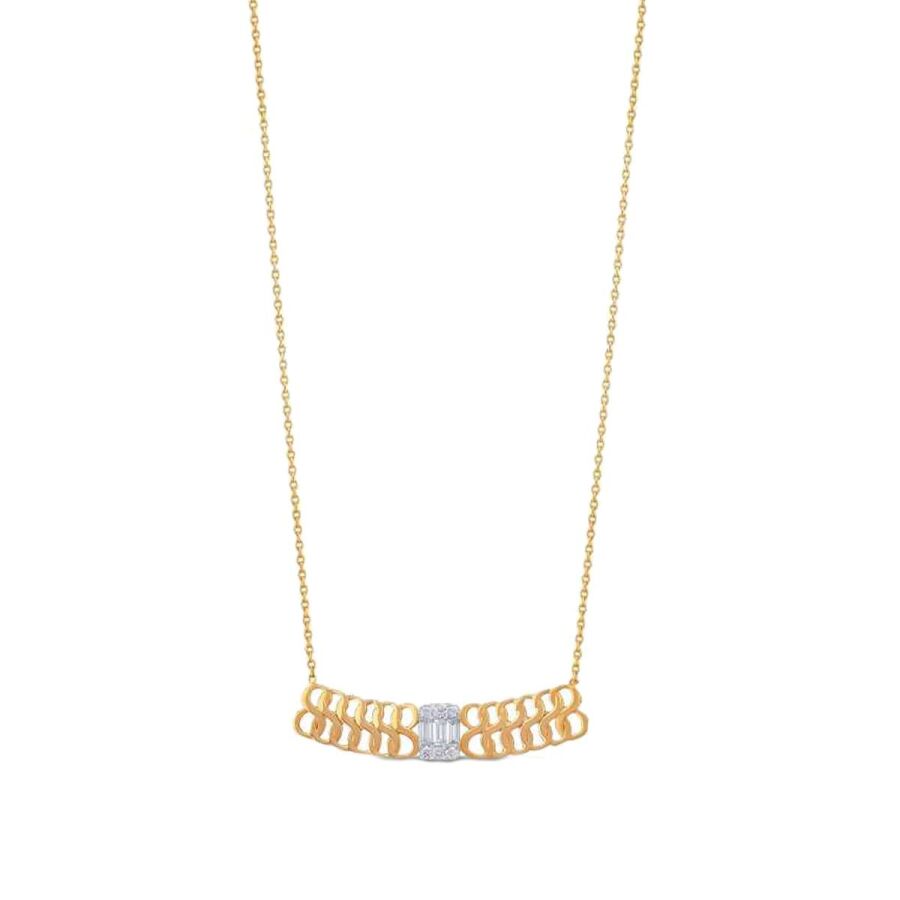 0.31 ct. Diamant Baguette Halskette