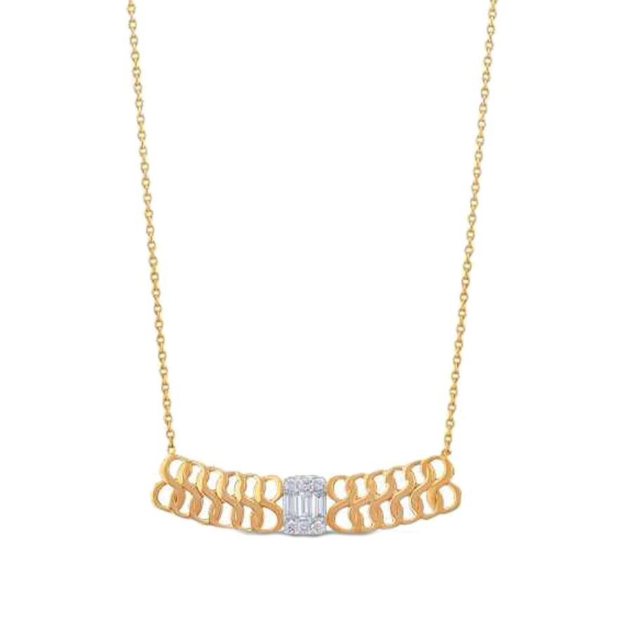 0.31 ct. Diamant Baguette Halskette