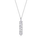 0,63 ct. Diamant Baguette Halskette