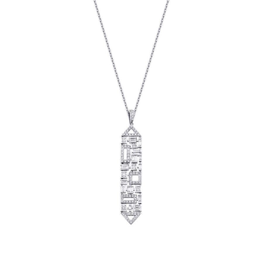 0.63 ct. Diamant Baguette Halskette