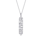 0,63 ct. Diamant Baguette Halskette