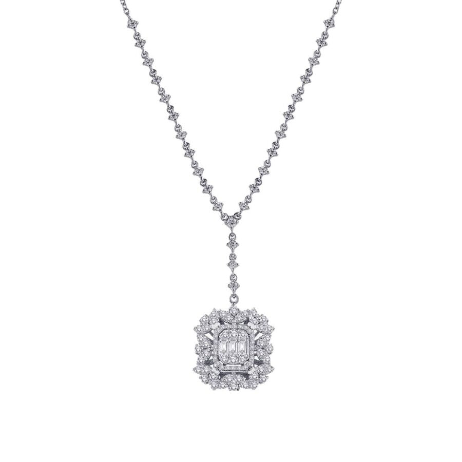 1.26 ct. Diamant Baguette Halskette