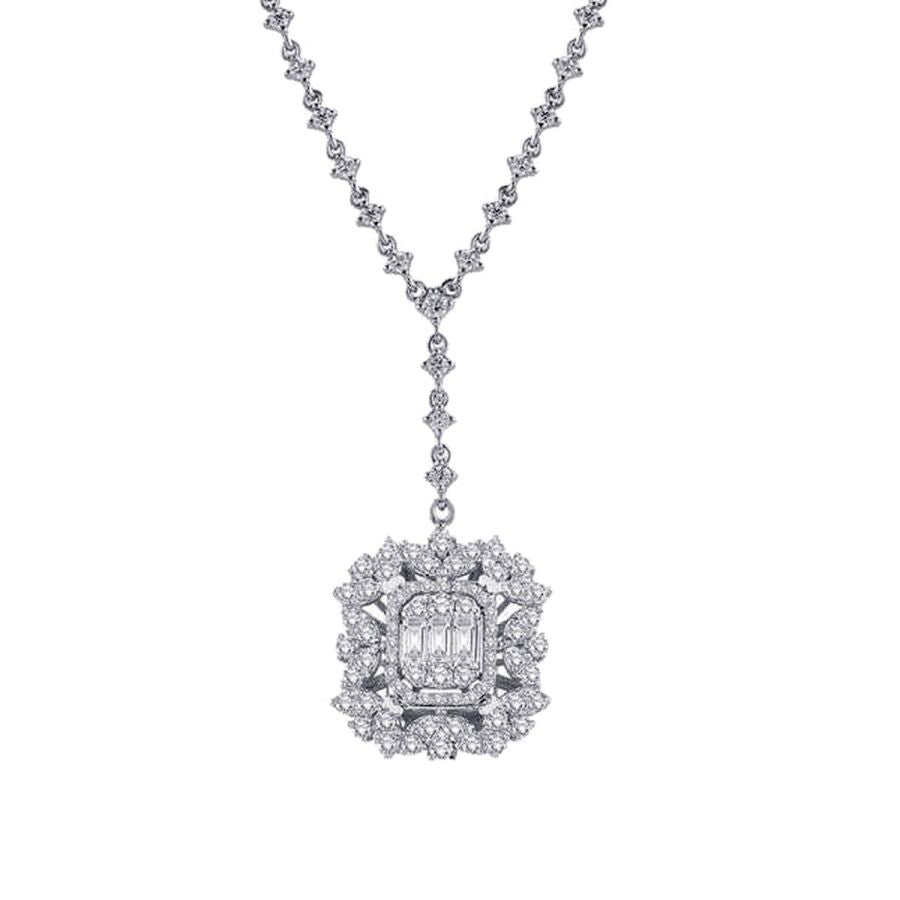 1.26 ct. Diamant Baguette Halskette