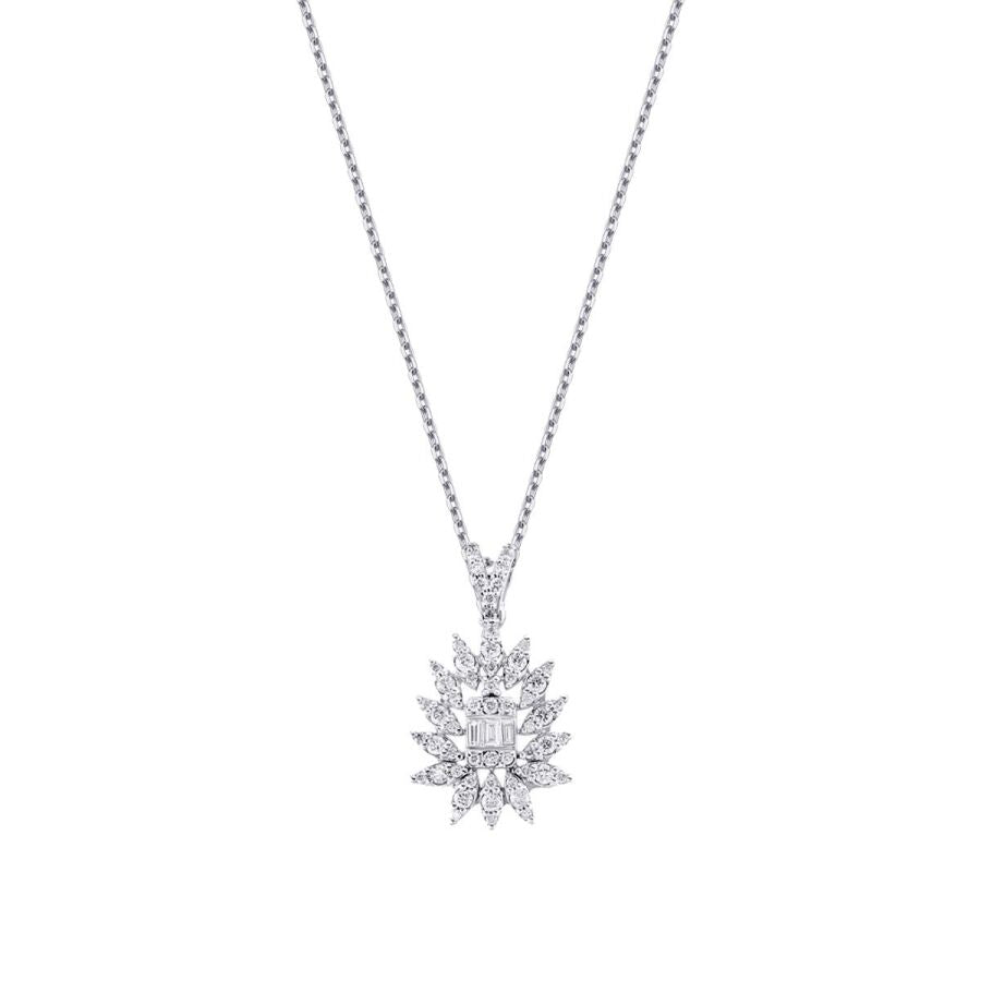 0.43 ct. Diamant Baguette Trend Halskette