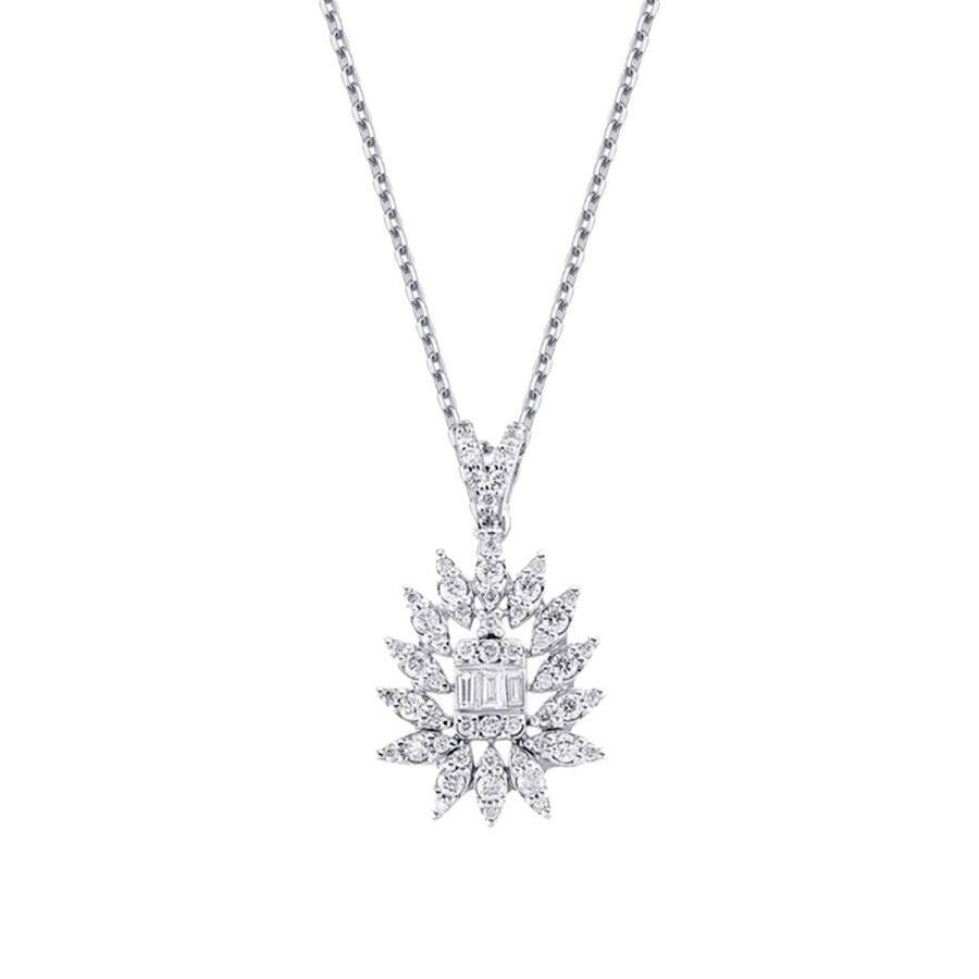 0.43 ct. Diamant Baguette Trend Halskette