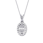 0,06 ct. Diamant Baguette Halskette