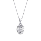 0,06 ct. Diamant Baguette Halskette