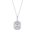 0,42 ct. Diamant Baguette Halskette