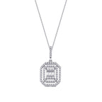 0,42 ct. Diamant Baguette Halskette