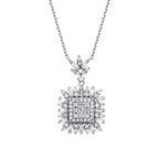 0,76 ct. Diamant Baguette Halskette