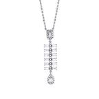 0,54 ct. Diamant Baguette Halskette