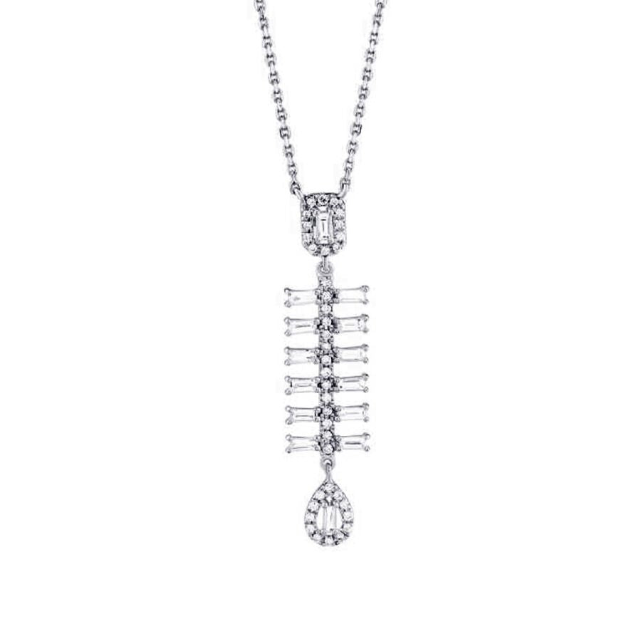 0.54 ct. Diamant Baguette Halskette