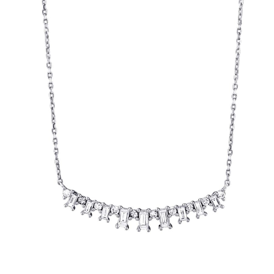 0.72 ct. Diamant Baguette Halskette