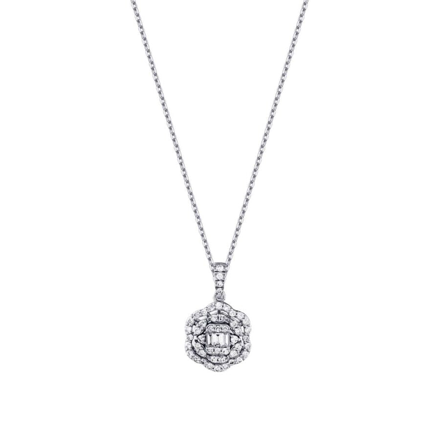 0.31 ct. Diamant Baguette Trend Halskette