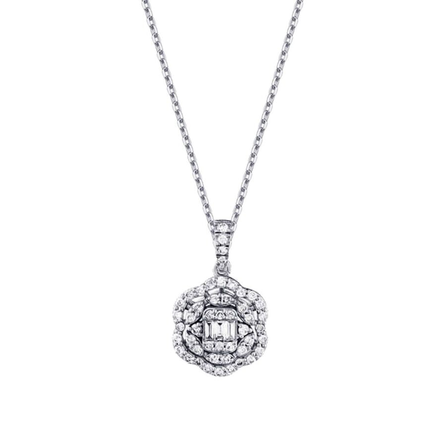 0.31 ct. Diamant Baguette Trend Halskette