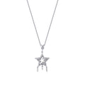 0,38 ct. Diamant Baguette Stern Halskette