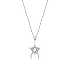 0,38 ct. Diamant Baguette Stern Halskette