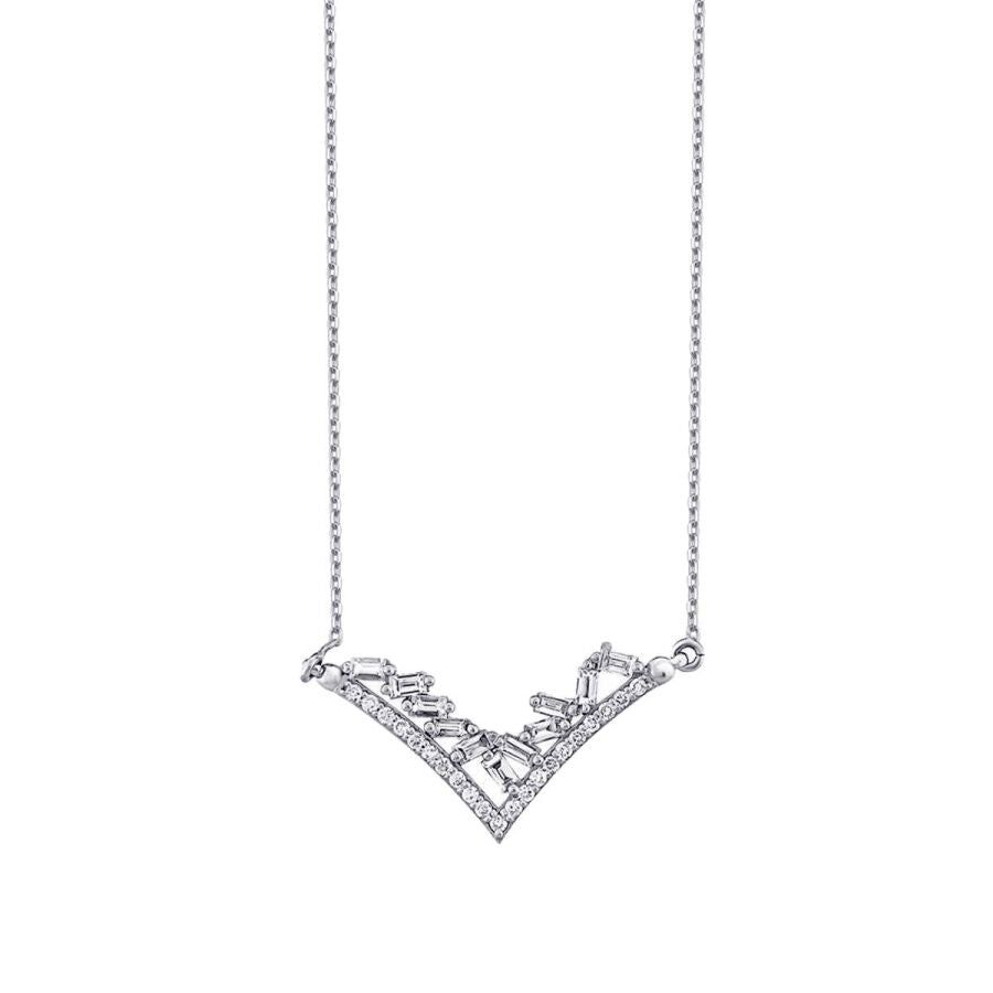 0.43 ct. Diamant Baguette Trend Halskette