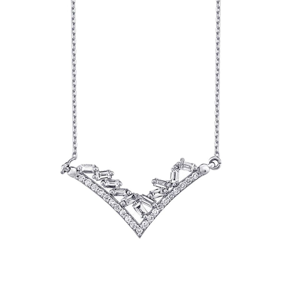 0.43 ct. Diamant Baguette Trend Halskette