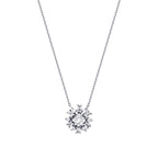 0,37 ct. Diamant Baguette Blumen Halskette