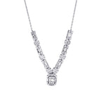 1,36 ct. Diamant Baguette Halskette