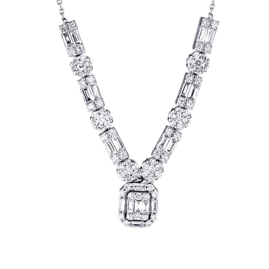 1.36 ct. Diamant Baguette Halskette