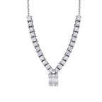 0,56 ct. Diamant Baguette Halskette