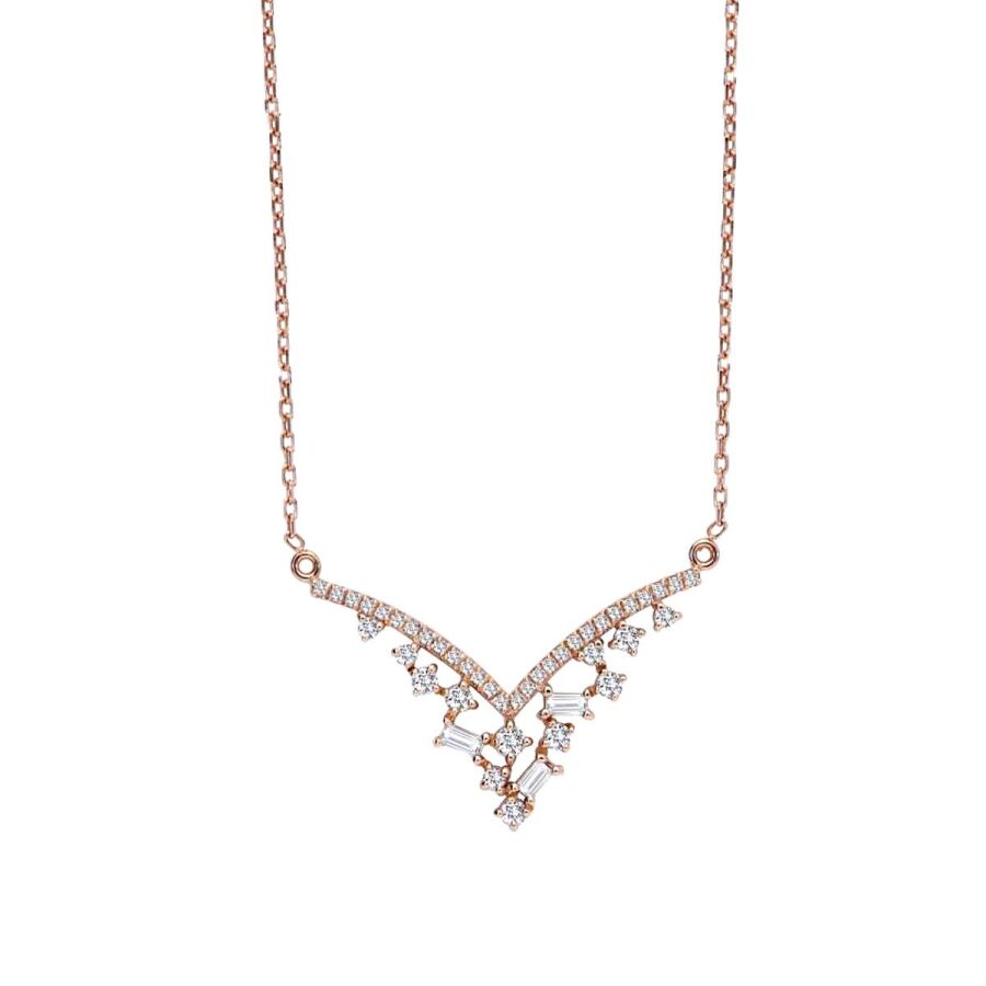 0.31 ct. Diamant Baguette Halskette