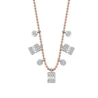 0,46 ct. Diamant Baguette Halskette
