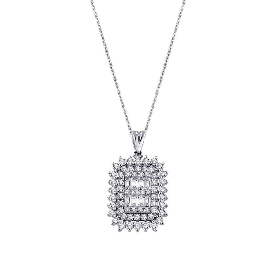 0.63 ct. Diamant Baguette Halskette