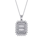0,63 ct. Diamant Baguette Halskette