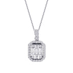 0.36 ct. Diamant Baguette Halskette