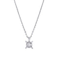 0,08 ct. Diamant Baguette Solitärhalskette