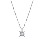 0,08 ct. Diamant Baguette Solitärhalskette