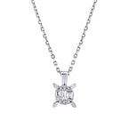 0.08 ct. Diamant Baguette Solitär Halskette