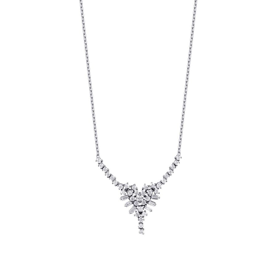 1.14 ct. Diamant Baguette Halskette