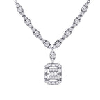 0,56 ct. Diamant Baguette Halskette