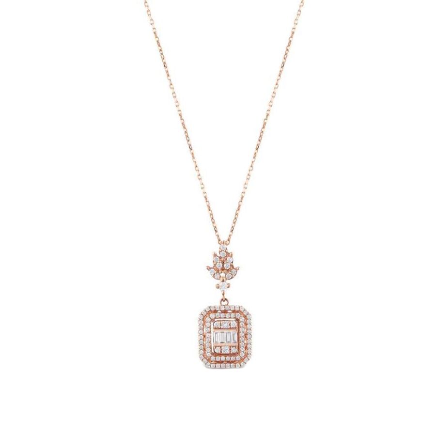 0.43 ct. Diamant Baguette Trend Halskette