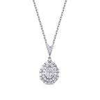 0,37 ct. Diamant Baguette Halskette