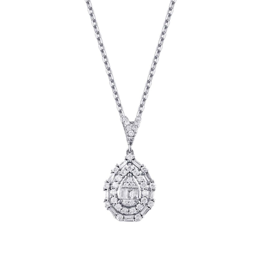 0.37 ct. Diamant Baguette Halskette